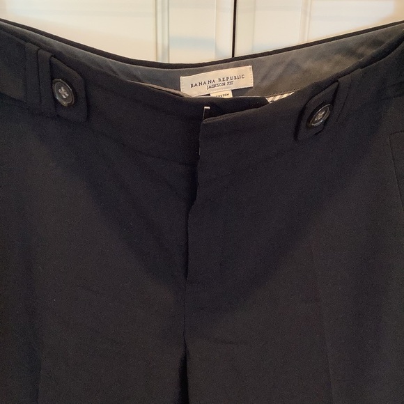 Banana Republic Black Wool Jackson Fit Pants Size 8 - Picture 3 of 9